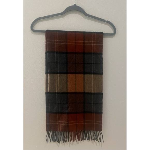 Jos. A. Bank Accessories - Jos. A. Bank 100% Cashmere Plaid Fringe Scarf